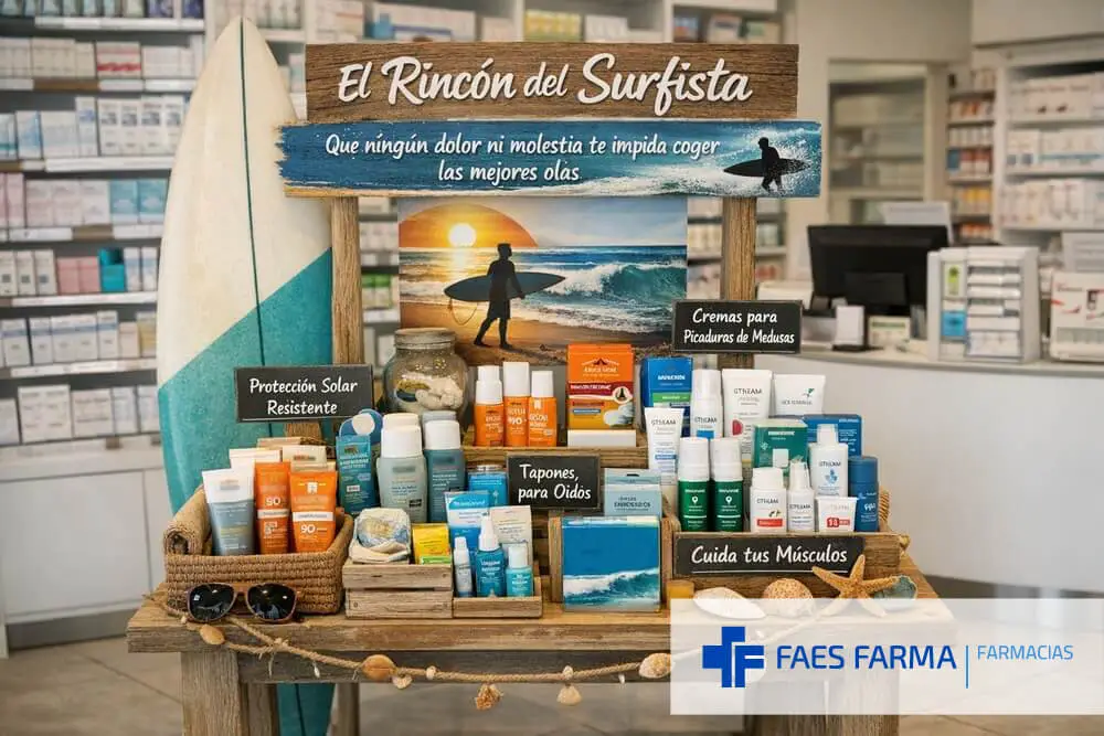 Ejemplo orientativo de visual merchandising en una farmacia comunitaria.