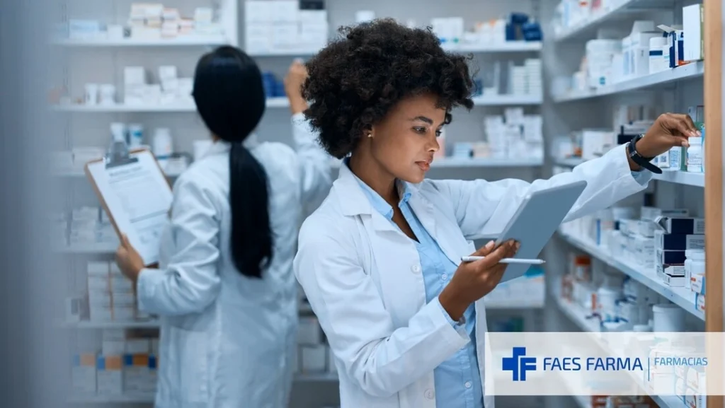 Farmacéuticas contabilizando el stock ideal de su farmacia.